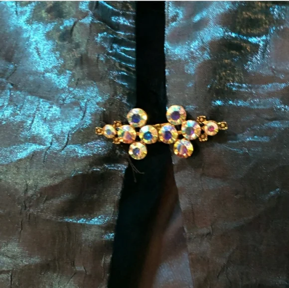 ALEX EVENINGS PETITE Iridescent Teal Two Piece Evening Dress Set